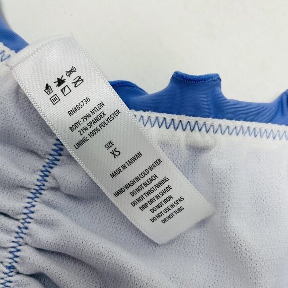 Sundazed Juniors Size XS Ruffled-Edge Bikini Bottoms Low Rise Blue Moon 1481 - Picture 6 of 6